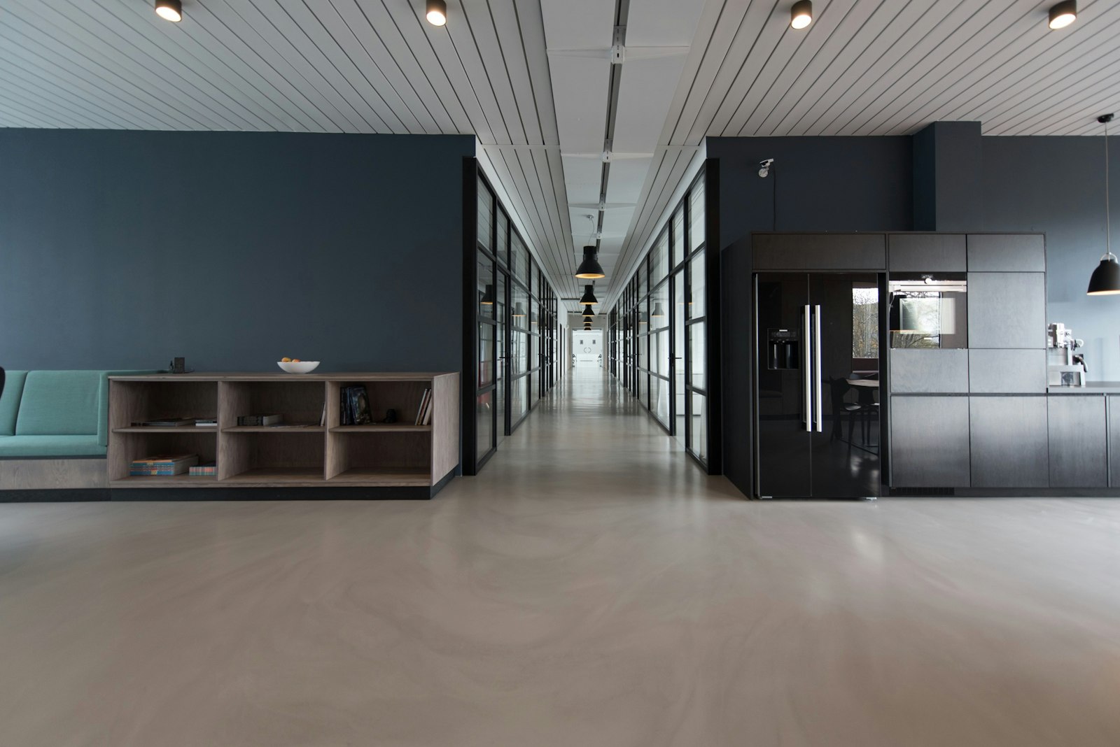 Lit corridor